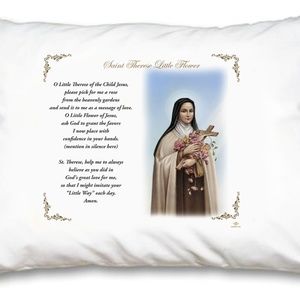 St Therese Little Flower Pillow Case - English